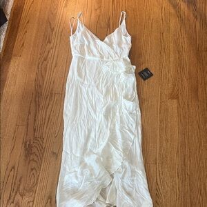 Lulu's White Dress with Spaghetti Straps